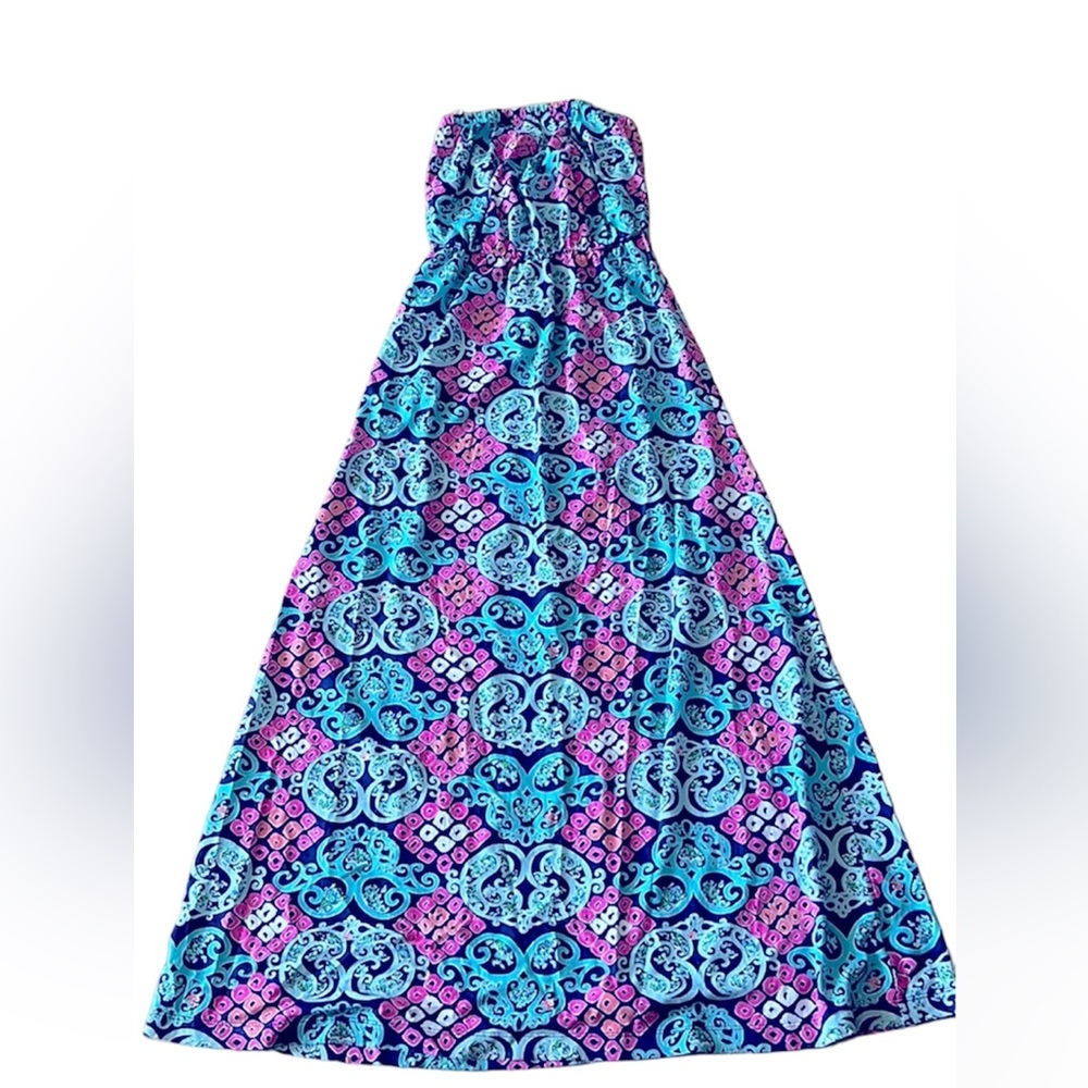 Lilly Pulitzer strapless maxi dress XS EUC